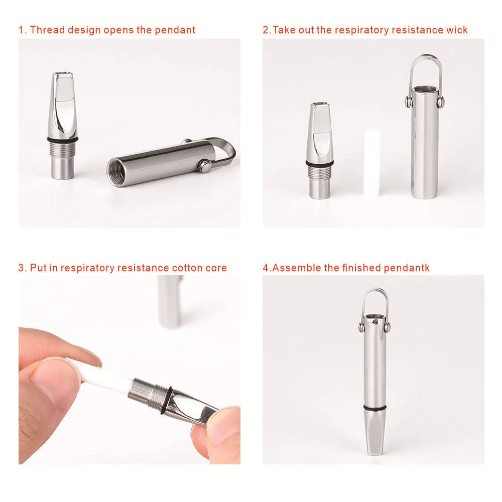 Naszyjnik inhalator bez dymu do rzucania palenia i vape – antystresowy inhalator z wkładami miętowymi