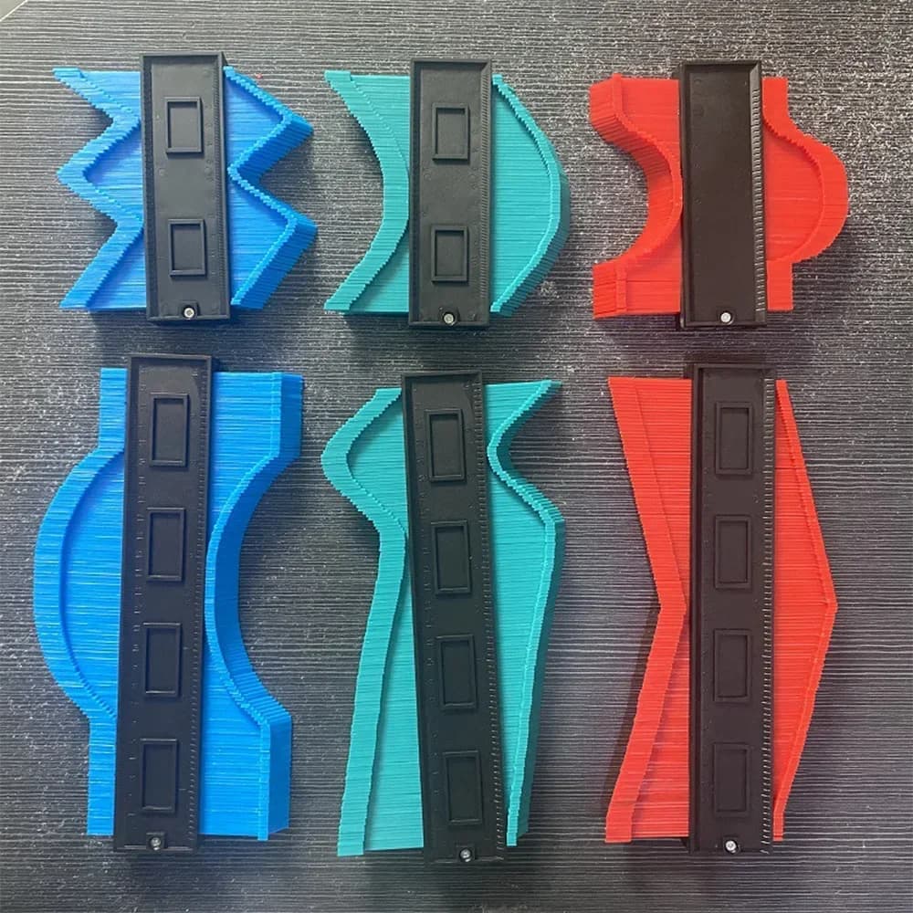 Szablon do odwzorowywania kształtów i konturów 1–3 szt. – miernik profili do płytek, paneli i wykładzin