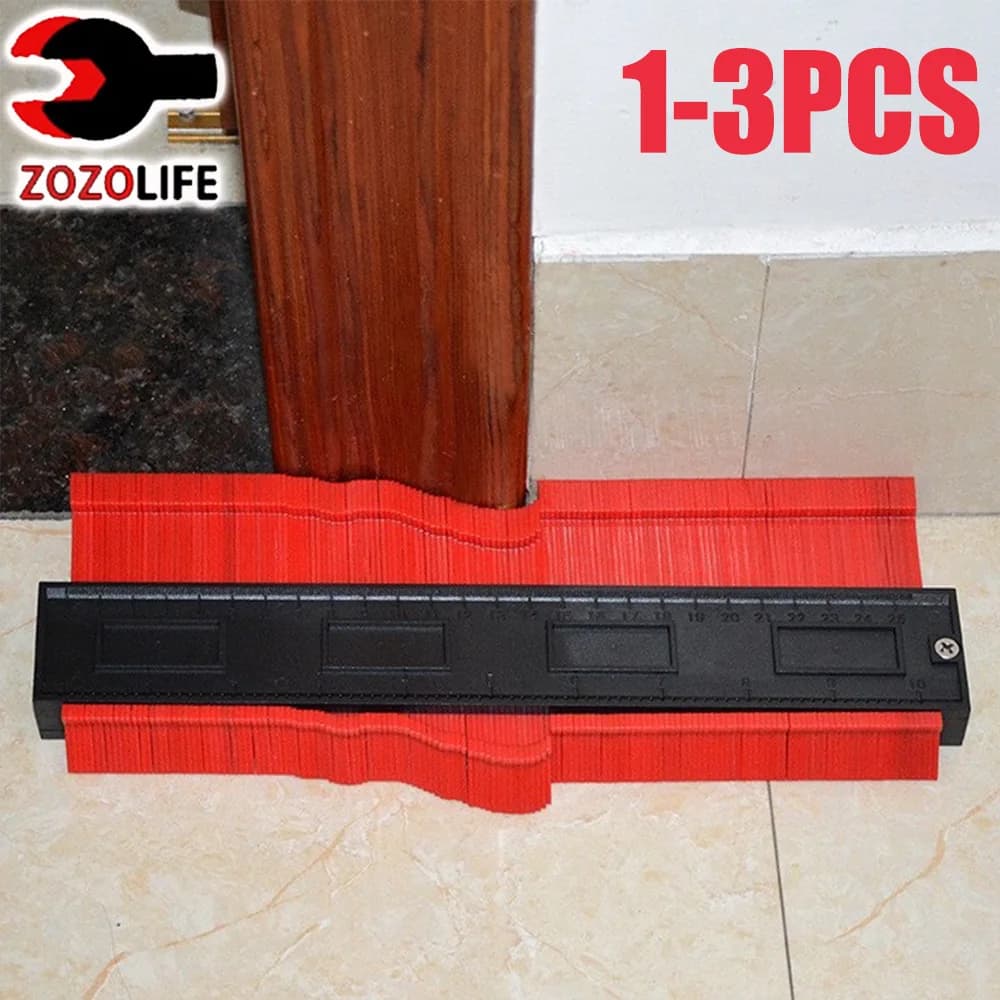 Szablon do odwzorowywania kształtów i konturów 1–3 szt. – miernik profili do płytek, paneli i wykładzin